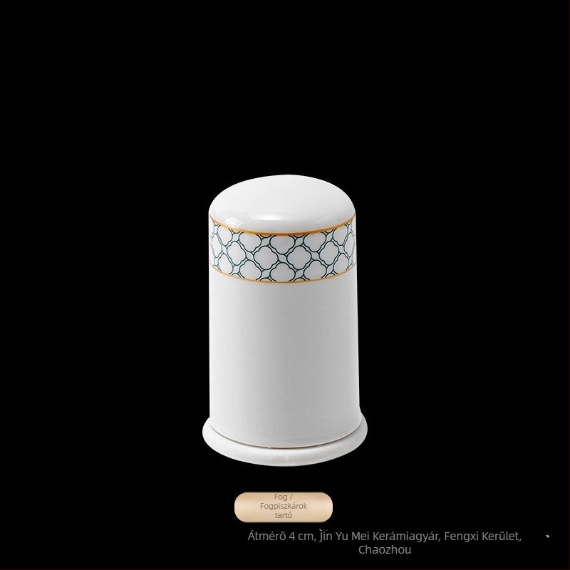 Szállodai asztali szett porcelánból, geometriai, magas minőségű dizájn, overglaze szín, testreszabható