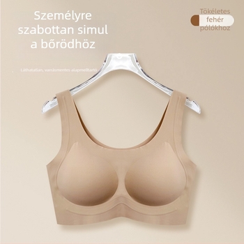 Varratlan melltartó puha támasztékkal, 3/4 kosár, vékony formázott kosár, fő anyag: nejlon, bélés: spandex 30–50%