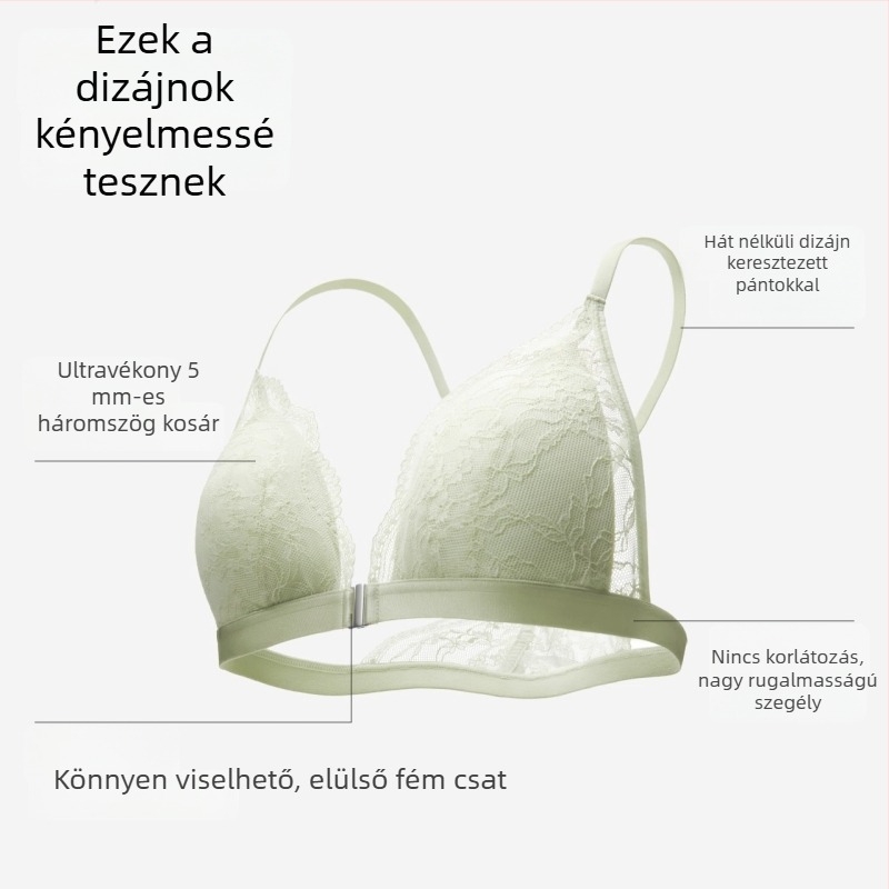 Francia stílusú csipkés 303Air melltartó elől záródó, elegáns hátsó rész, vékony háromszög kosarak