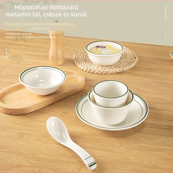 Melamins kis tál - porcelán imitáció, kör alakú, felület aláglazúrozott, mikrohullámú sütő nem használható, szállodai és éttermi felhasználásra, logó nyomtatható