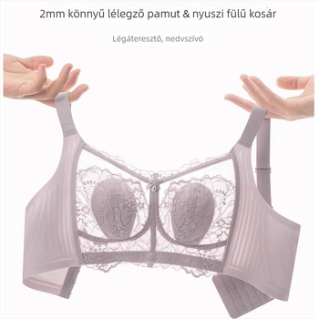 Női nyári melltartó, teljes kosár, ultra vékony formázó kosár, Spandex/Lycra anyag, fő anyag Nylon, hátul négy soros csattal