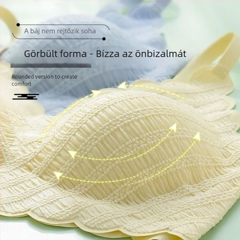 Drót nélküli csipkés melltartó, teljes kosár, vékony formázott kosár, légáteresztő nylon, push-up hatás
