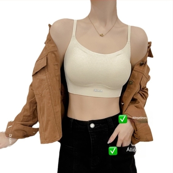 Miwei 2642 3D formázott kosárú bralette, sportos varrat nélküli, nylon anyag, modal bélés, fixált dupla vállpántok, 3/4 kosár
