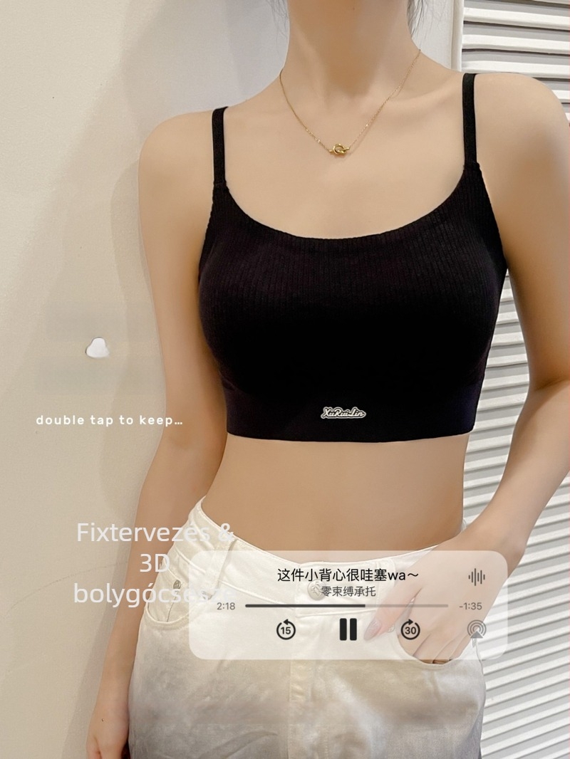 Miwei 2642 3D formázott kosárú bralette, sportos varrat nélküli, nylon anyag, modal bélés, fixált dupla vállpántok, 3/4 kosár