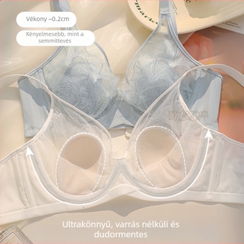 Puha acélgyűrűs nyári melltartó nagy keblekhez, oldalrész formázás, anti-lógás, légáteresztő, ultra vékony, kosár 3/4