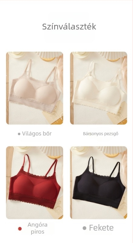 Nylon Bandeau felső drót nélküli, hát nélküli varrás nélküli, 3/4 kosár, közepes kosárméret
