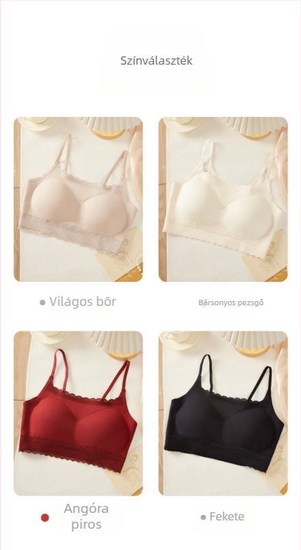 Nylon Bandeau felső drót nélküli, hát nélküli varrás nélküli, 3/4 kosár, közepes kosárméret