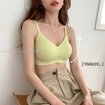Push-Up melltartó varrat nélküli, 3/4 kosárral, vastag mold kosár, nylon főanyag 50–70%, bélés spandex 30–50%, rögzített dupla vállpántok