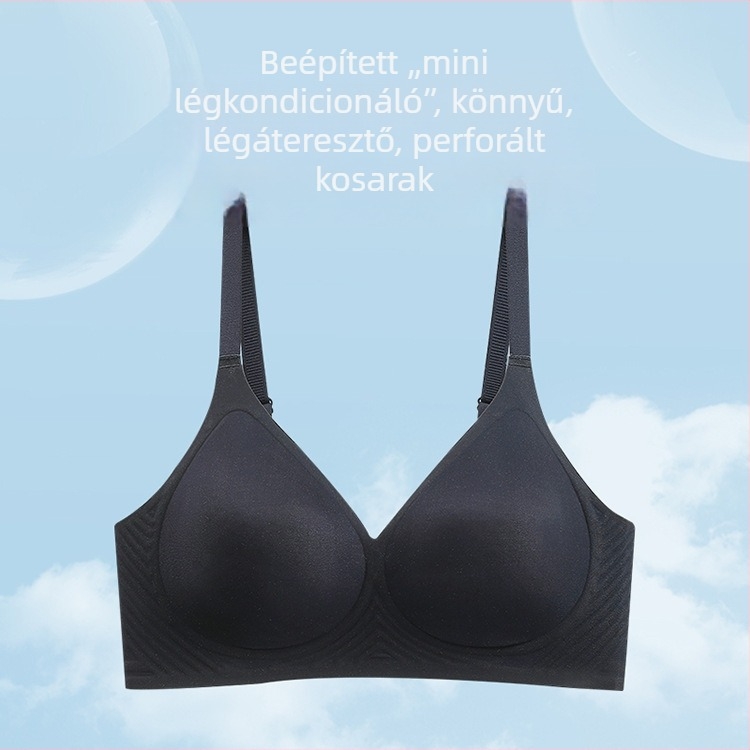 Légáteresztő, varrat nélküli, drót nélküli háló melltartó alváshoz, fix kosarakkal, oldalsó támasz és sima hátsó vonal