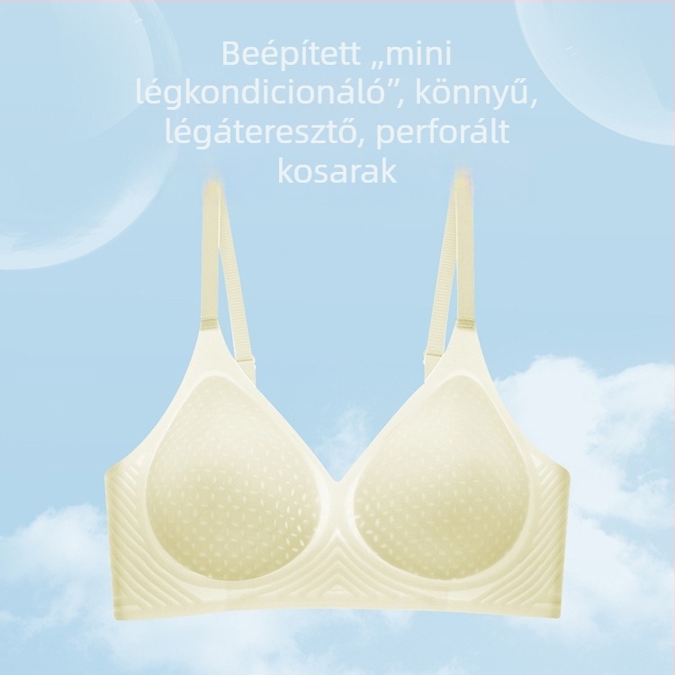 Légáteresztő, varrat nélküli, drót nélküli háló melltartó alváshoz, fix kosarakkal, oldalsó támasz és sima hátsó vonal