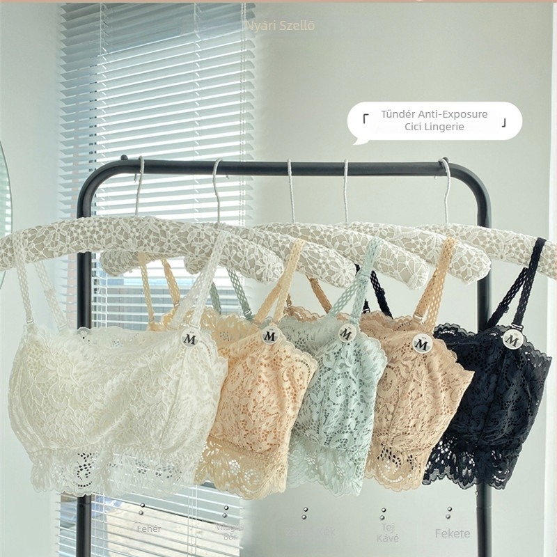 Csipkés, sztrepless melltartó-wrap, varrat nélküli, lélegző, formázott kosár, 3/4 kosár, szép hátsó dizájn