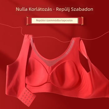 Varrat nélküli melltartó nagyobb keblekhez, vékony csésze, élénk piros, teljes kosár, plusz méret