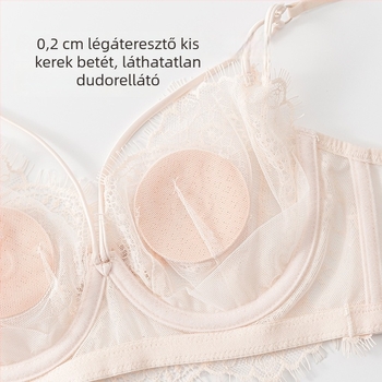 Melltartó eyelash lace, 3/4 kosár, ultra vékony kialakítású pohár, oldalsó támasz, hátul négy soros záródás, francia stílusú fehérnemű