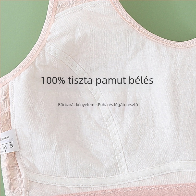 Pamutból készült párnázott melltartó acélkarikák nélkül, top-stílusú, kényelmes középkorú és idősebb nőknek