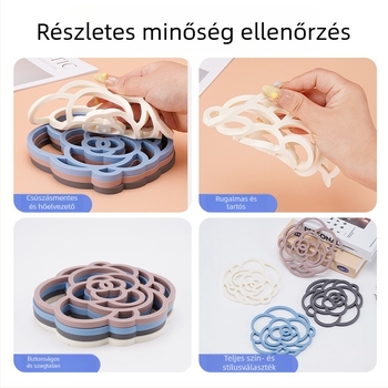 Szilikon kerek pohár- és tálaló alátétek – csúszásmentes, vízálló, hőszigetelő