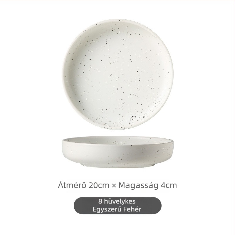 Japán stílusú porcelán mély tányér, retro dizájn, mikróhullámú sütőben használható, szállodai felhasználásra