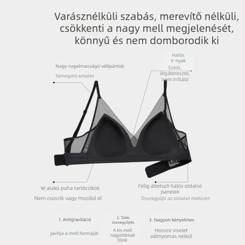Francia stílusú varrat nélküli satin melltartó nagy mellekhez, vizuálisan kisebbnek tűnik, megakadályozza a megereszkedést, összegyűjti a külső és oldalsó kebleket, nyuszifülös kosár, vezeték nélküli, kényelmes