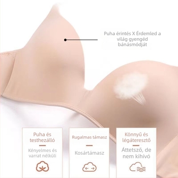Vékony, merevítő nélküli push-up melltartó kis mellekhez, varrás nélküli, japán stílus, kényelmes