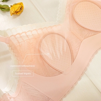 Latex melltartó nyúlfülű kosaras, francia csipke, varrat nélküli, vékony, nylon anyagból, bélés nylon 50–70%, ultra vékony formázott kosár, rögzített dupla vállpántok, hátul három sor zár
