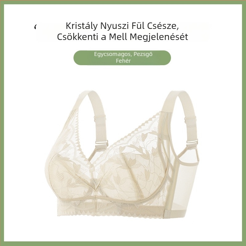 Vezeték nélküli vékony melltartó nagy keblekhez, 3/4 kosár, középméretű formázó kosár, kényelmes, összegyűjtő és emelő hatású, állítható vállpántok