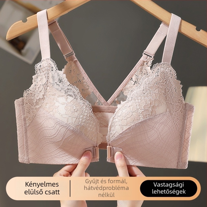 Push-up melltartó előre záródó, vezeték nélküli, 3/4 kosár, vékony formázott kosár, nylon/poliamid