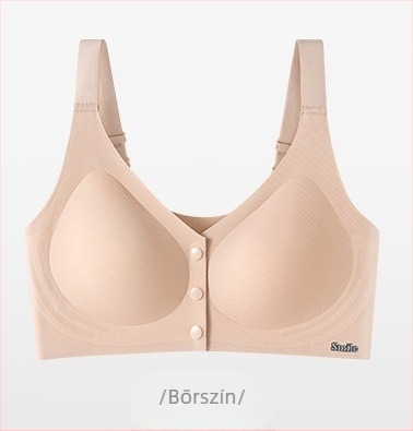 Plusz méretű szoptatós melltartó, varrás nélküli, nylon anyagú, előről zárható, 3/4 kosár, vékony formázott kosár