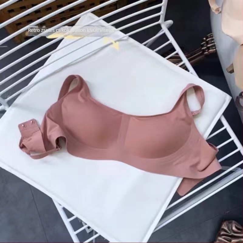Metwo Kényelmes francia stílusú, vezeték nélküli vékony push-up melltartó nőknek