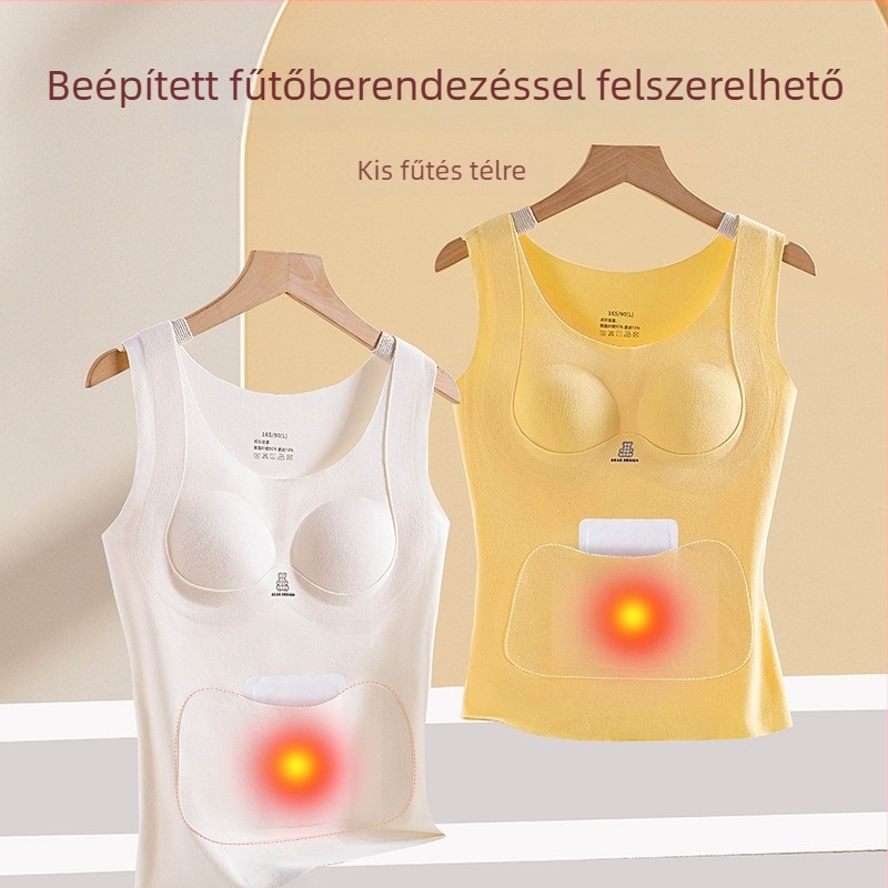 Lányoknak szánt meleg mellény beépített melltartócsészékkel és mellkas párnával, tiniknek, őszi-téli