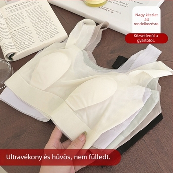 Plusz méretű, seamless ultra vékony moldált melltartó nyúlfülű kosarakkal, anti-lógás