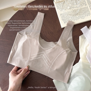 Plusz méretű, seamless ultra vékony moldált melltartó nyúlfülű kosarakkal, anti-lógás
