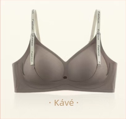 3/4-es kosaras drót nélküli melltartó, puha támasztással és fix vállpántokkal, vékony formázott kosár, anyag nylon, bélés spandex 50-70%