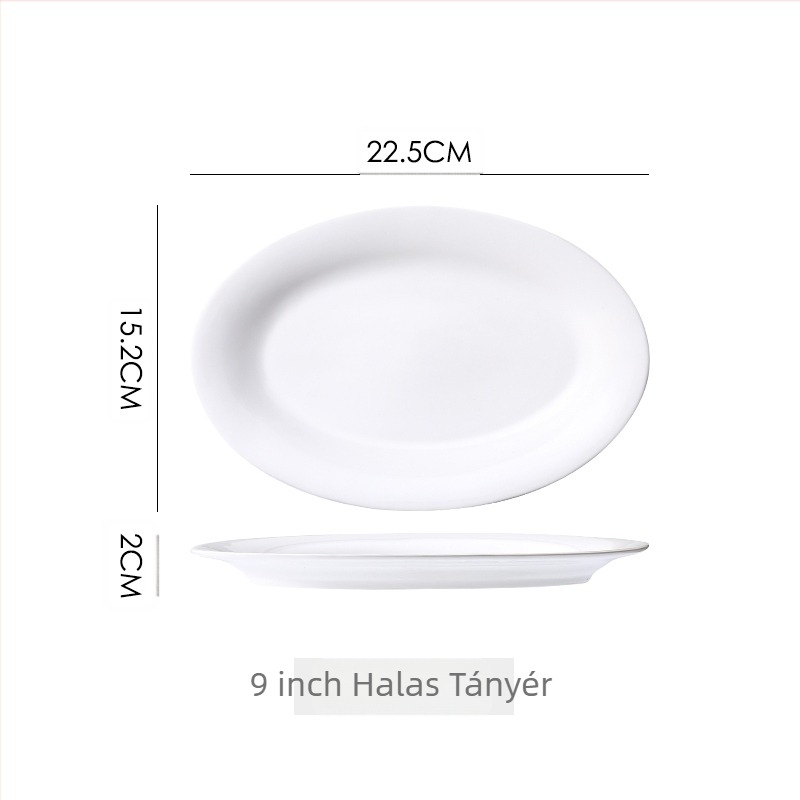 Kerámiából készült halas tál a tálaláshoz, kör alakú formájú, permetezett felülettel, mintázat 69850, mikrohullámú sütő nem használható