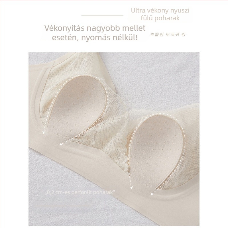 Melltartó nyúlfülű kosarakkal, varrás nélküli, ultra vékony formázott kosarak, felső támasz