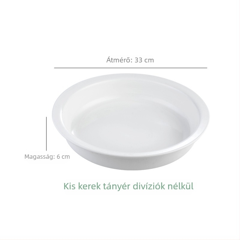 BAO TAI porcelán büfé-sütőliner tál, téglalap alakú, mikrohullámú sütőben használható, fehér máz felülettel.