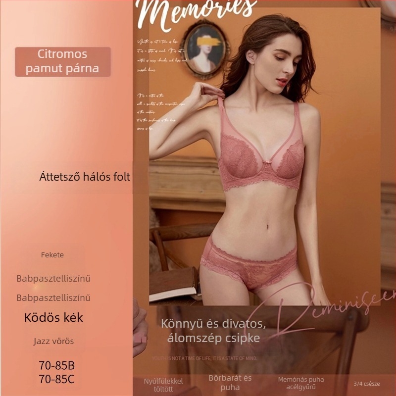 Nyúlfülös melltartó — ultra vékony formázott kosár, 70–80% poliészter, bélés modal 90–95%, rögzített dupla vállpántok