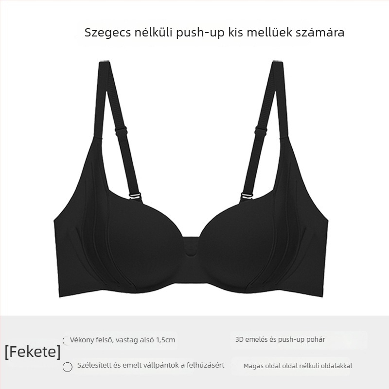 Női melltartó, 3/4 kosár, felső támasz, nylon anyag, hátul három soros zár, rögzített dupla vállpántok