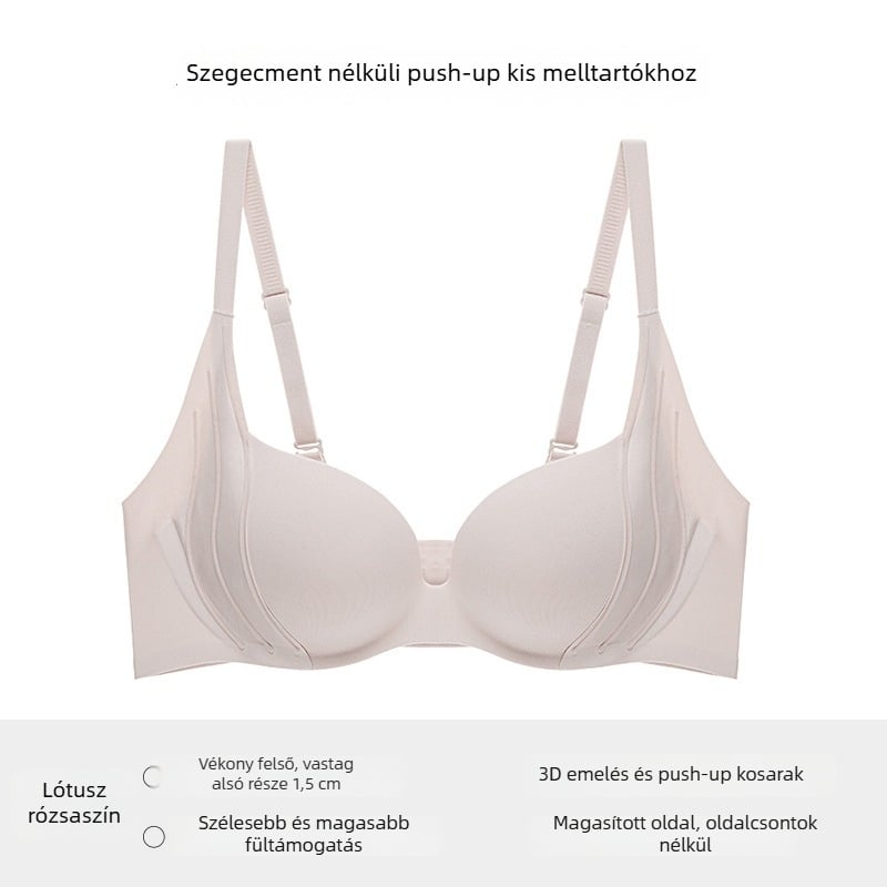 Női melltartó, 3/4 kosár, felső támasz, nylon anyag, hátul három soros zár, rögzített dupla vállpántok