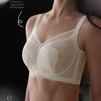 Női melltartó 5/8 kosárral, ultrateny pl formázott kosár, acélgyűrű, csipke hímzés, lélegző nylon anyag