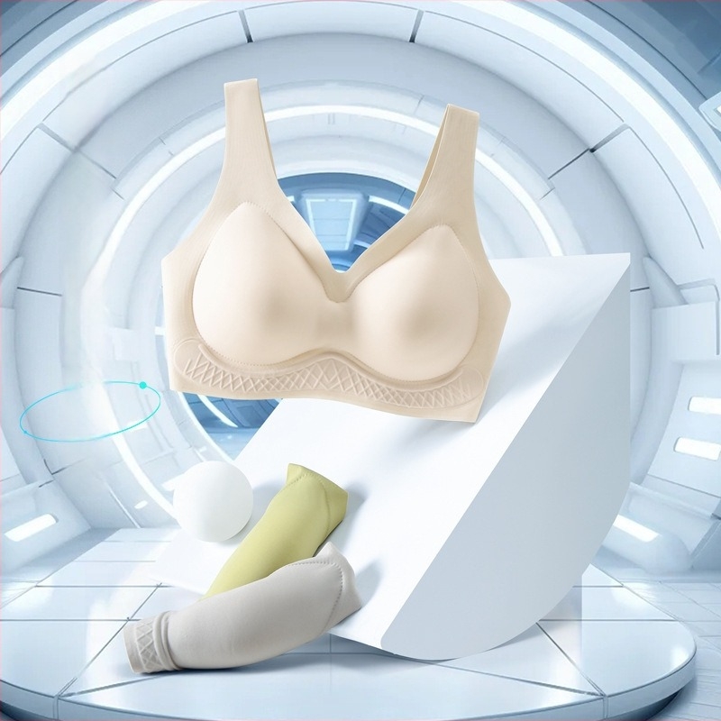 5D zselés Lift melltartó, puha támasz, varrás nélküli, emelés és anti-deformáció, hátsó záródás, vezeték nélküli
