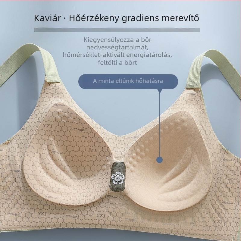 716 Sima varrás nélküli melltartó puha támasztással és beépített fix kosarakkal kis mellemhez, emelés és légáteresztő kényelem