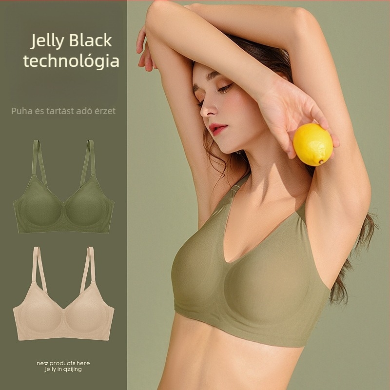 Sima melltartó, kényelmes dizájn, 3/4 kosár, vékony formázott kosár, rögzített dupla vállpántok, anyag: nylon, bélés: spandex 30–50%