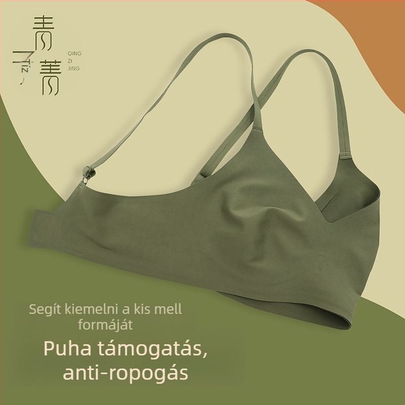 Sima melltartó, kényelmes dizájn, 3/4 kosár, vékony formázott kosár, rögzített dupla vállpántok, anyag: nylon, bélés: spandex 30–50%