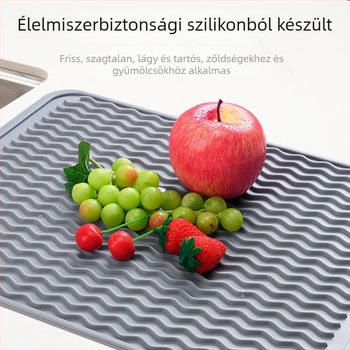 Szilikon mosogató alátét hullám mintázattal, többfunkciós; formák: négyzetes, kör vagy szabálytalan
