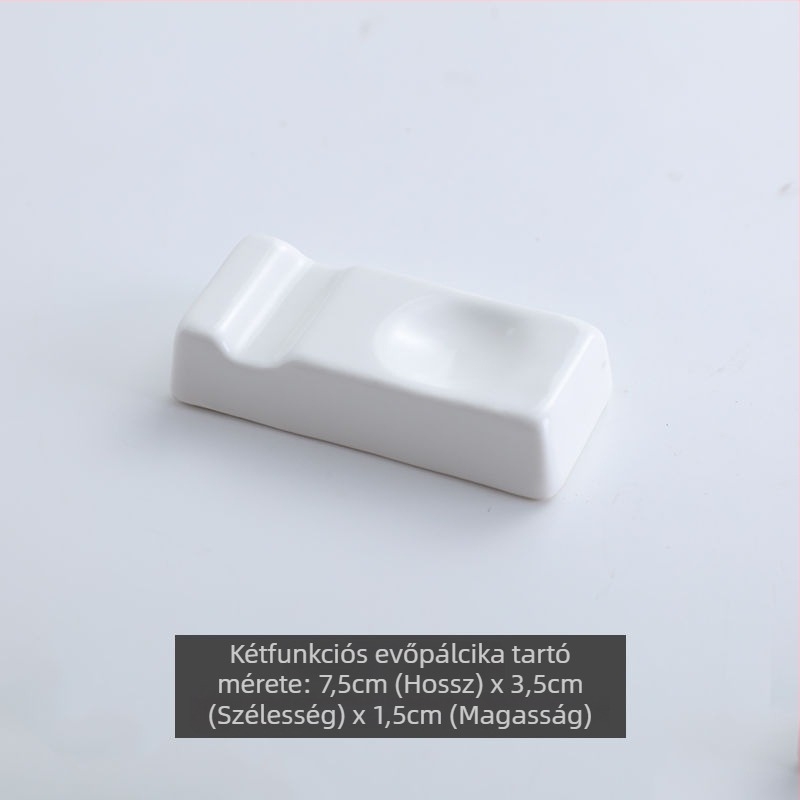 Kerámia kanál–tartó készlet, 10 db, minimalistikus stílus, kettős használat otthonra és szállodai környezethez