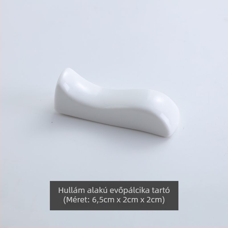 Kerámia kanál–tartó készlet, 10 db, minimalistikus stílus, kettős használat otthonra és szállodai környezethez