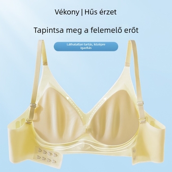 C3 Hűsítő, ultra vékony latex melltartó lágy támasztással, merevítő nélkül, állítható, nyom nélkül, csúszásmentes, 3/4 kosár
