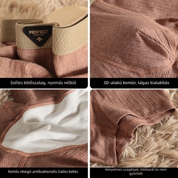 Férfi boxer brief – Légáteresztő, antibakteriális pamut, rib kötés, középső derék