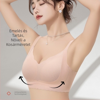 Sima varrás nélküli, vezeték nélküli melltartó 3/4 kosaras, állítható emelés, légáteresztő és tartós támogatás