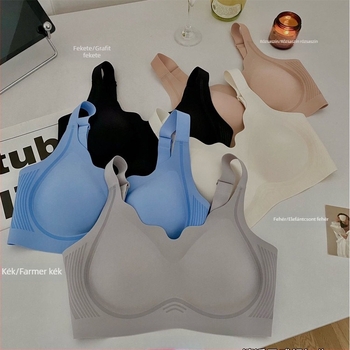 Plusz méretű, varrás nélküli, vezeték nélküli melltartó, emelő és támasztó funkcióval, párnázott kosár, folyékony spandex