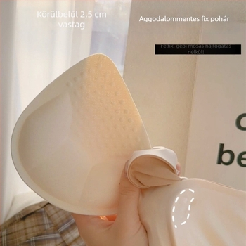 Rejtett push-up melltartó kis mellnek, varrat nélküli, vékony formázott kosarakkal, nejlon anyagú, nejlon béléssel, acélvázas nélküli, állítható dupla vállpántok
